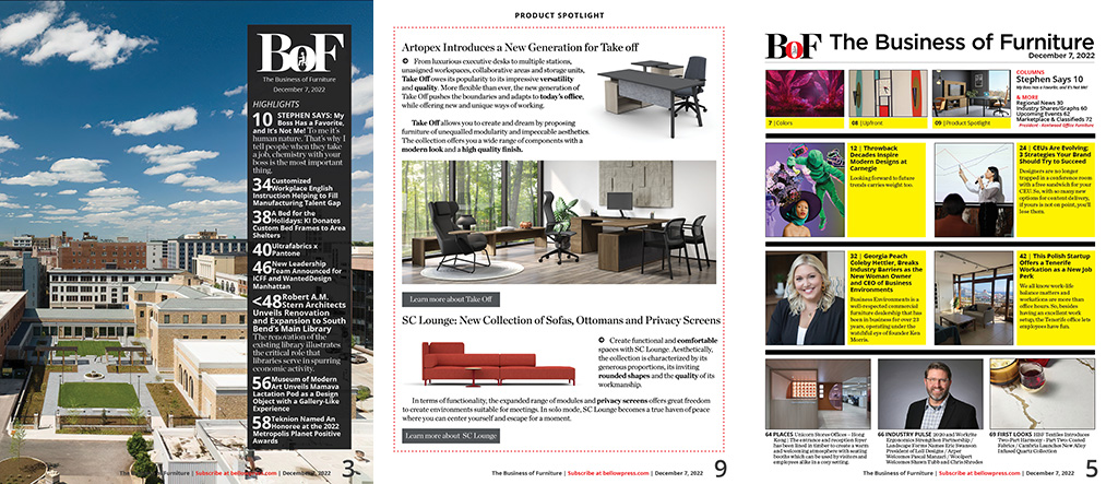 Quemar sequía personalidad Bellow Press - Latest Editions of Business of Furniture and Workplaces  Magazine